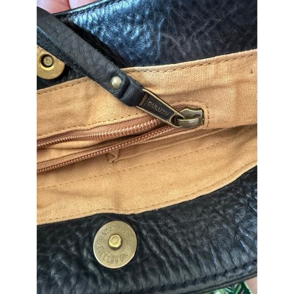 Lifetime leather Co. black saddle bag premium full grain cow hide crossbody bag - Picture 12 of 13